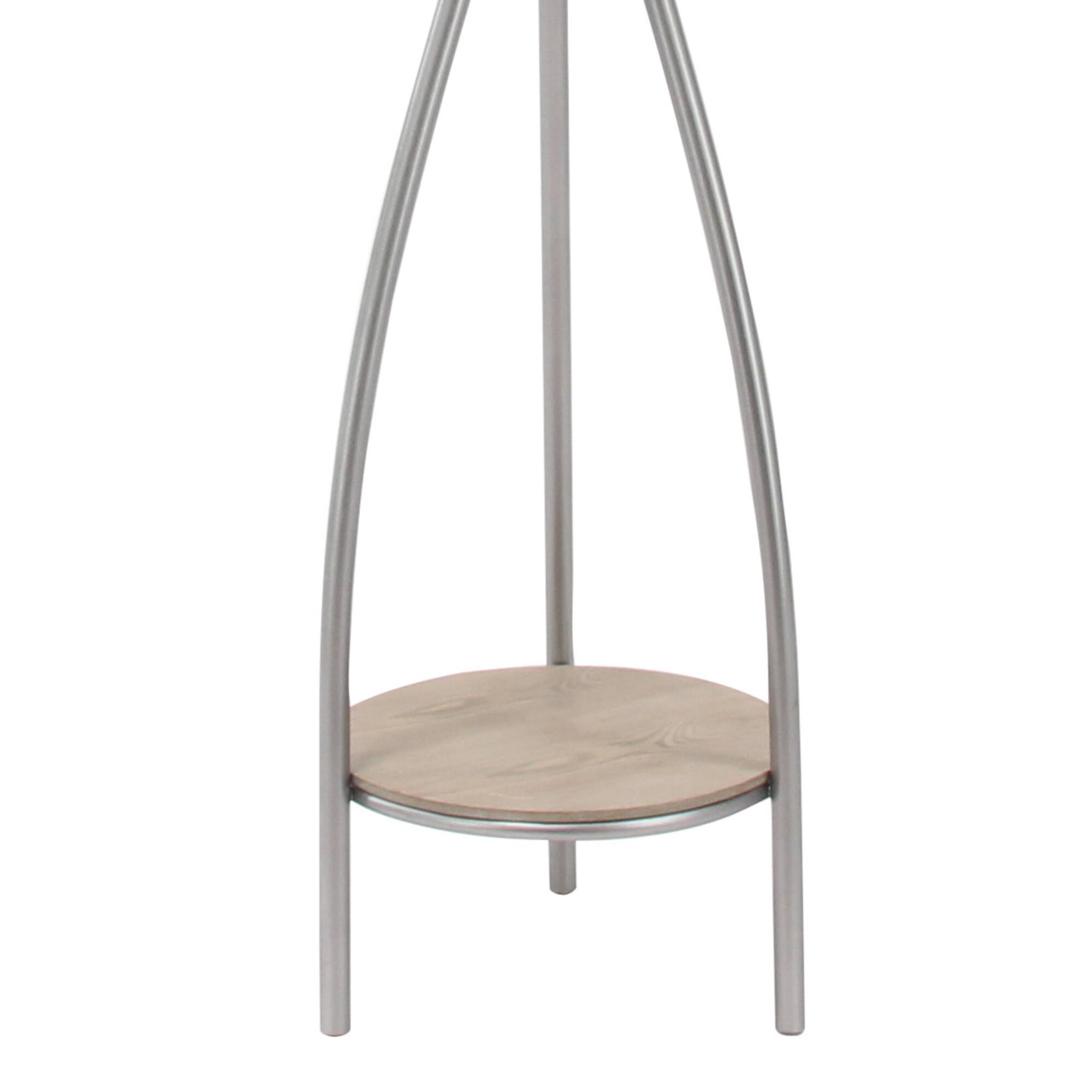 Silver Metal Modern Coat Rack, 73" x 17" x 17"